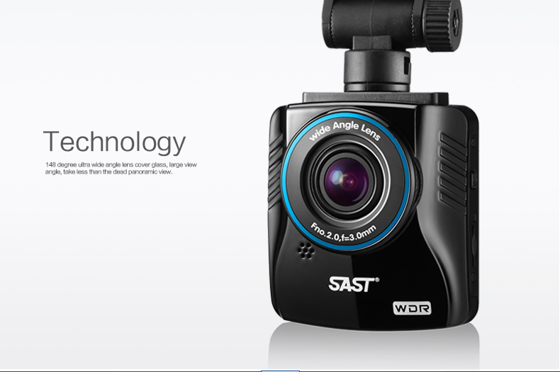 先科（SAST） F630行车记录仪 循环录影 高清镜头 LED高解析屏 停车监控 可夜视 重力感应 紧急锁定 TF卡