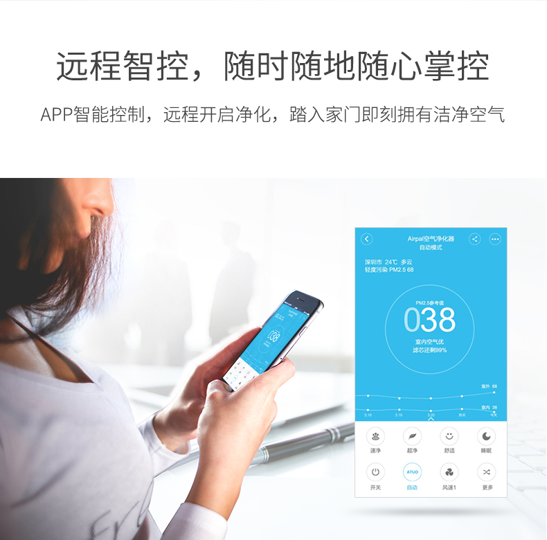 airpal 爱宝乐空气净化器 AP550B 家用负离子新品促销除甲醛新国标