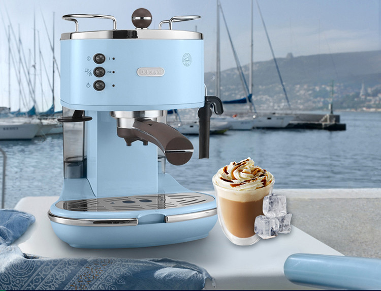 德龙(DeLonghi) ECO310（奶油白）泵压式咖啡机 家用商用意式半自动咖啡机 不锈钢锅炉 独立蒸汽系统