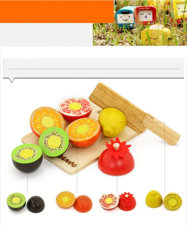 木玩世家 水果切切看 BH3601 儿童切切看系列木制仿真玩具 过家家玩具