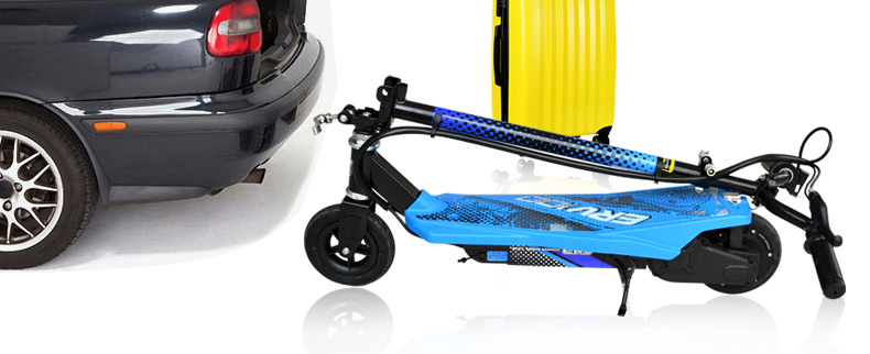 爱奇e族 迷你滑板车电动 锂电池可折叠 成人代步专用WML5-100蓝色