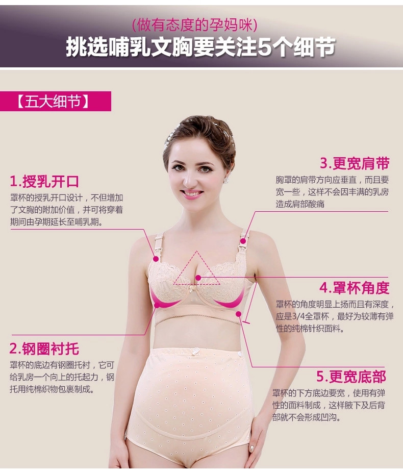 【<em>十月名裳</em>】孕妇哺乳<em>文胸</em>内衣聚拢<em>防下垂喂奶</em>