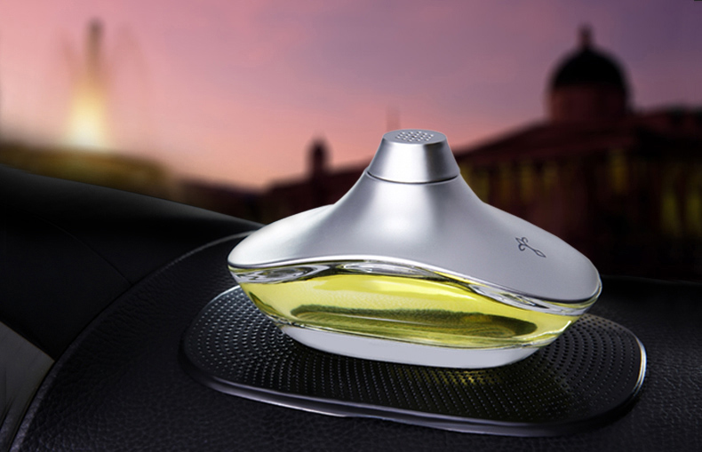 途雅(ETONNER)汽车香水车载天然香薰车用香水座摆件杜乐丽系列 源自法国 绿茶（银色瓶）精装