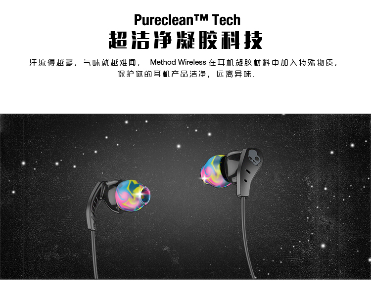 骷髅头（Skullcandy）METHOD WIRELESS S2CDW-J477 运动蓝牙耳机无线手机通话 蓝色