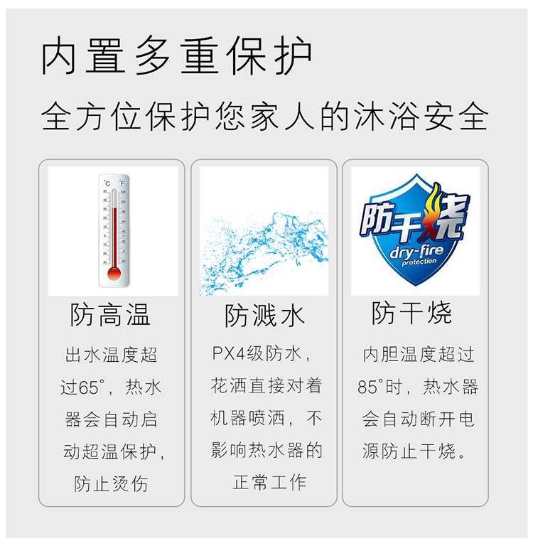 【苏宁自营】佳源（Jiayuan）F2-65（黑）超薄恒温即热式电热水器 3秒即热 变频恒温 7000W 【新品上市】