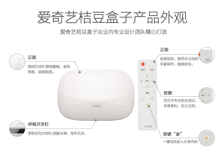 爱奇艺桔豆盒子 高清网络机顶盒wifi 无线电视盒