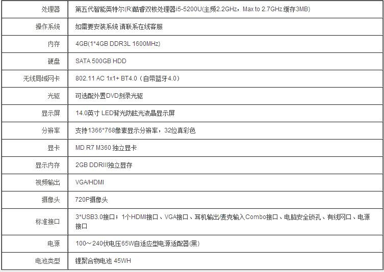 联想lenovo昭阳k417014英寸笔记本电脑商务i55200u4g500g2g独显win7