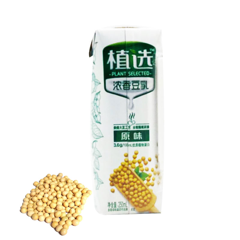 【8月产】伊利植选豆奶浓香原味 豆乳豆奶250ml*12盒