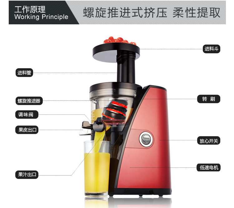 韩国惠人(HUROM)HU-910WN-M 第二代升级原汁机 低速慢榨榨汁机 家用多功能果汁机 汁渣分离 韩国 原装进口