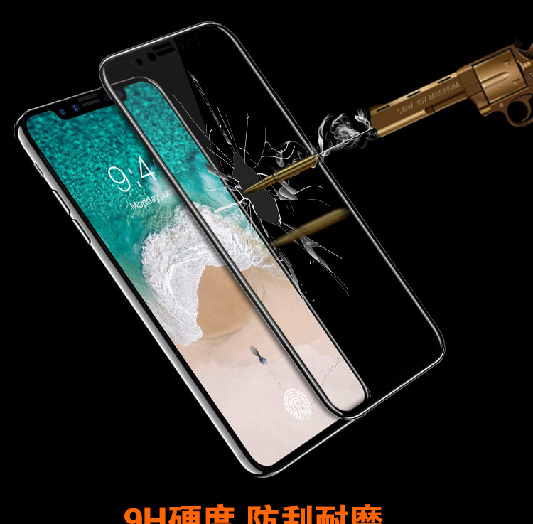 ESCASE 苹果iPhoneX钢化膜全屏 苹果X玻璃
