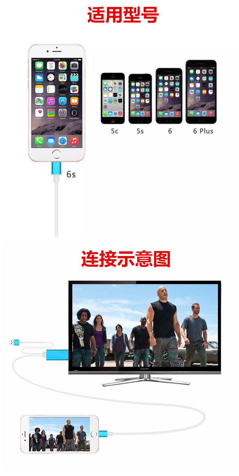 【优比特(USBIT)线材 】Usbit iPhone6s转HDM