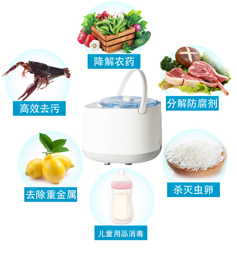爱家乐（AKIRA）KO-C7/SG洗菜机自动水果蔬菜等离子解毒消毒杀菌果蔬清洗机