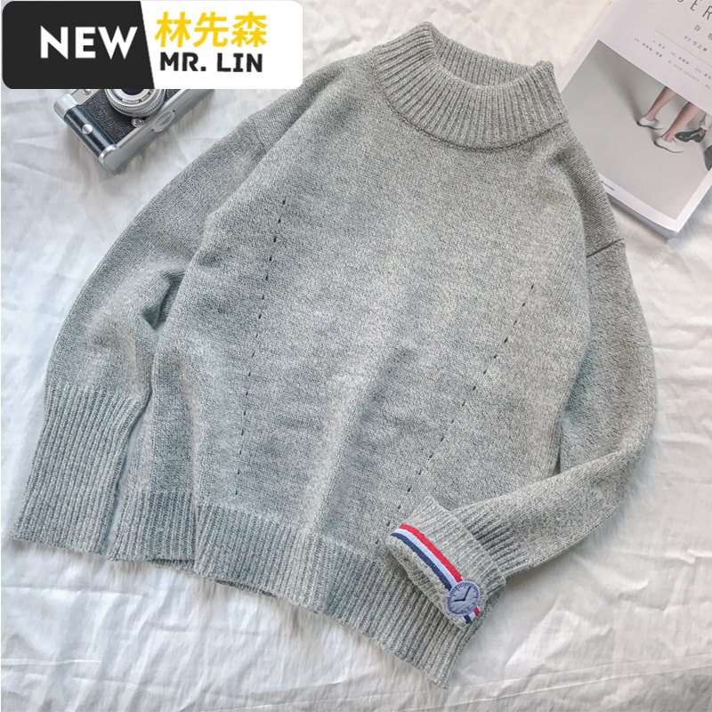 潮流男装高领毛衣男韩版潮学生风宽松外穿秋冬