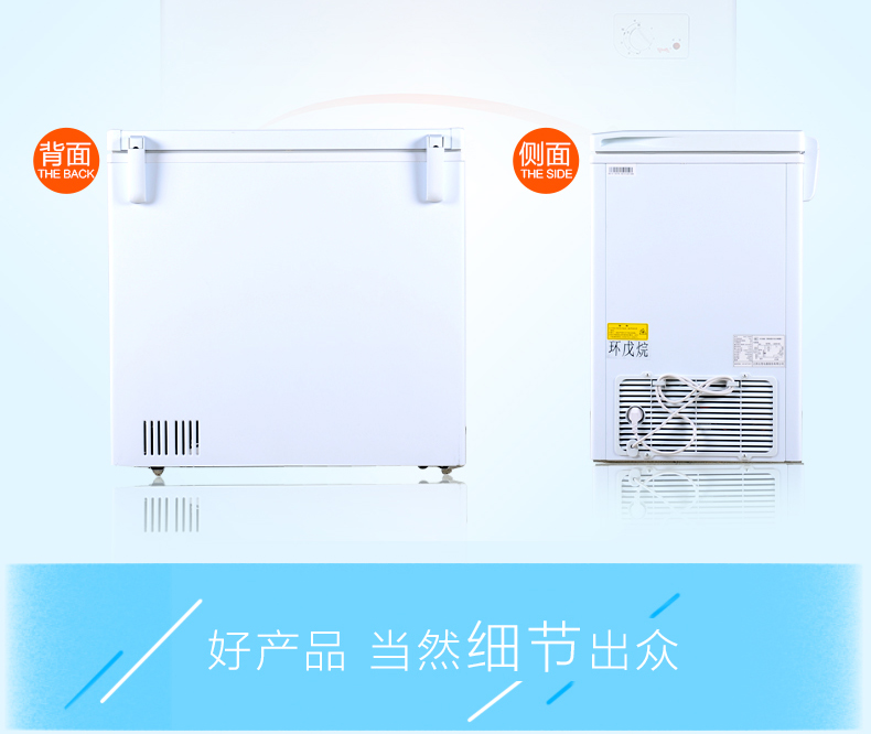 白雪(BAIXUE)BD/C-267DS 267升冷冻冷藏转换型冷柜 冰柜 商用冰柜