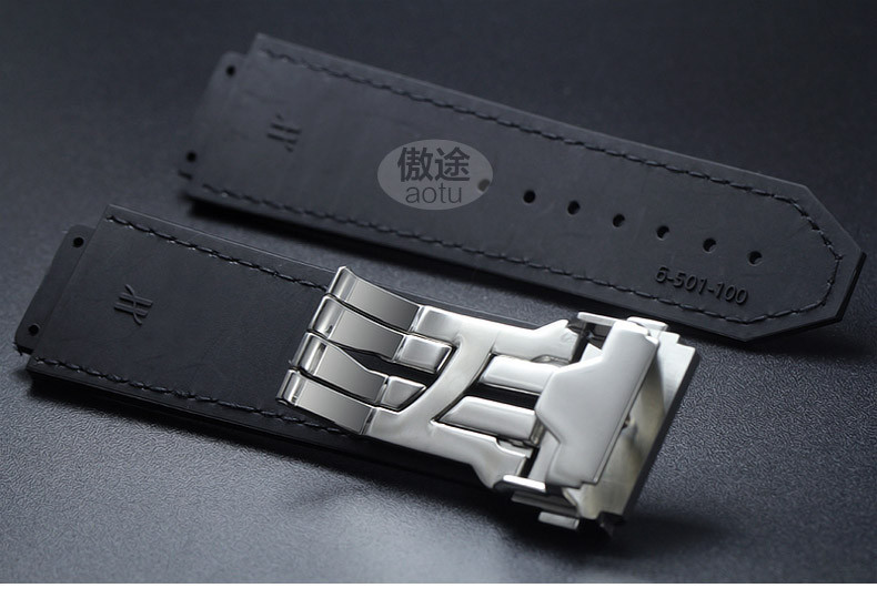 傲途手表配件 适用HUBLOT恒宝表带 硅胶表带