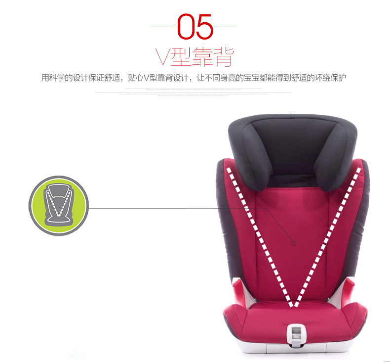 宝得适（Britax）汽车儿童安全座椅ISOFIX接口 凯迪成长SL（3岁-12岁） 皇室蓝