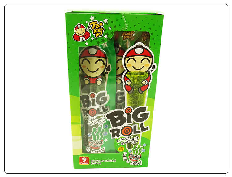 小老板(taokaenoi)进口海味即食 老板仔 经典香脆 紫菜海苔卷 27g盒装