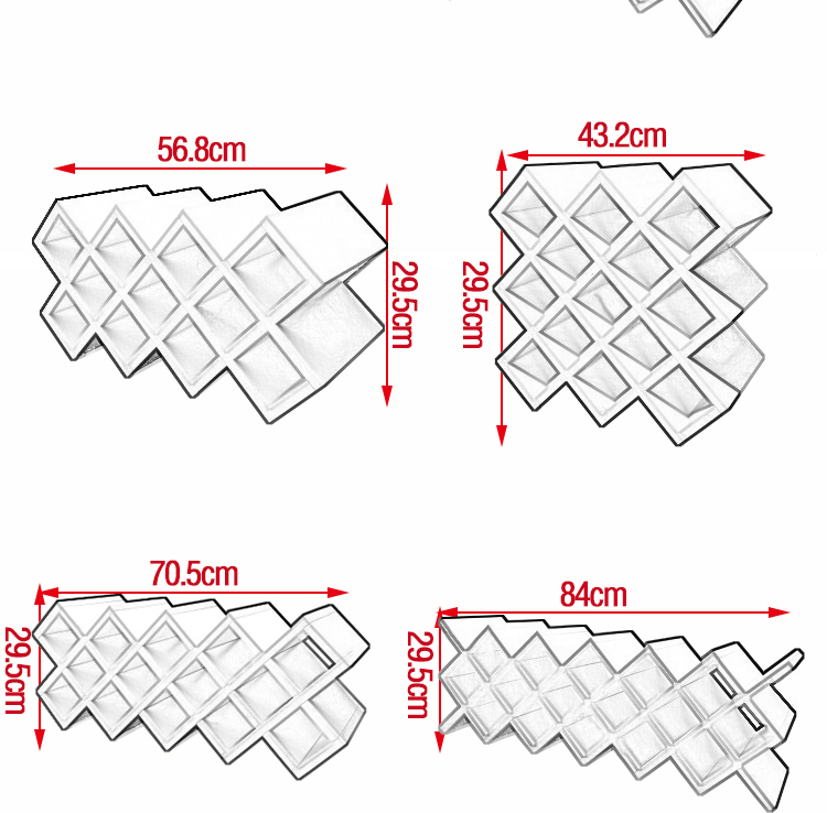 酒格子实木定制菱形酒插简约家用酒柜葡萄酒方格组装红酒格子架