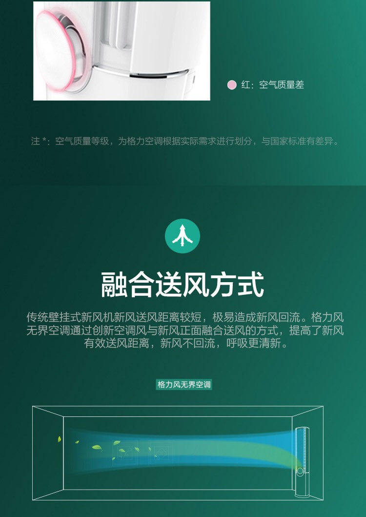 格力greekfr72lw72582fnhcba1风无界3匹变频柜机