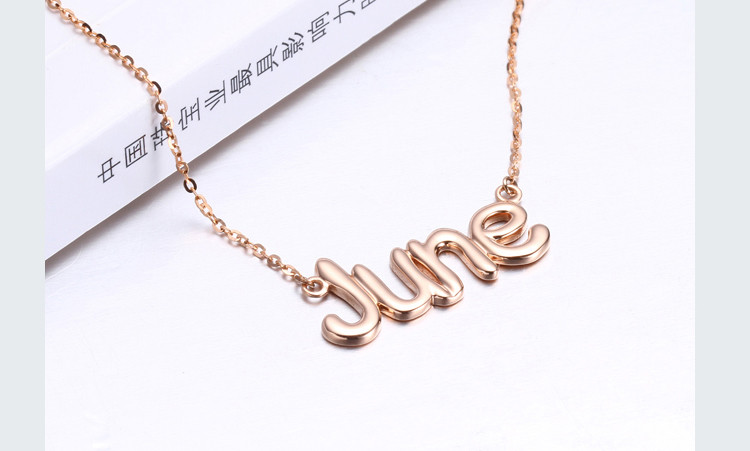 【钻石快线珠宝】定做K金情侣字母名字项链项