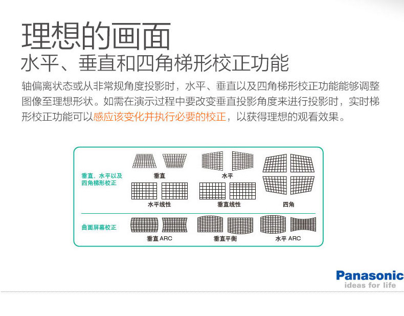 松下（Panasonic）PT-BW535NC 投影机 商务办公 高清宽屏 投影仪