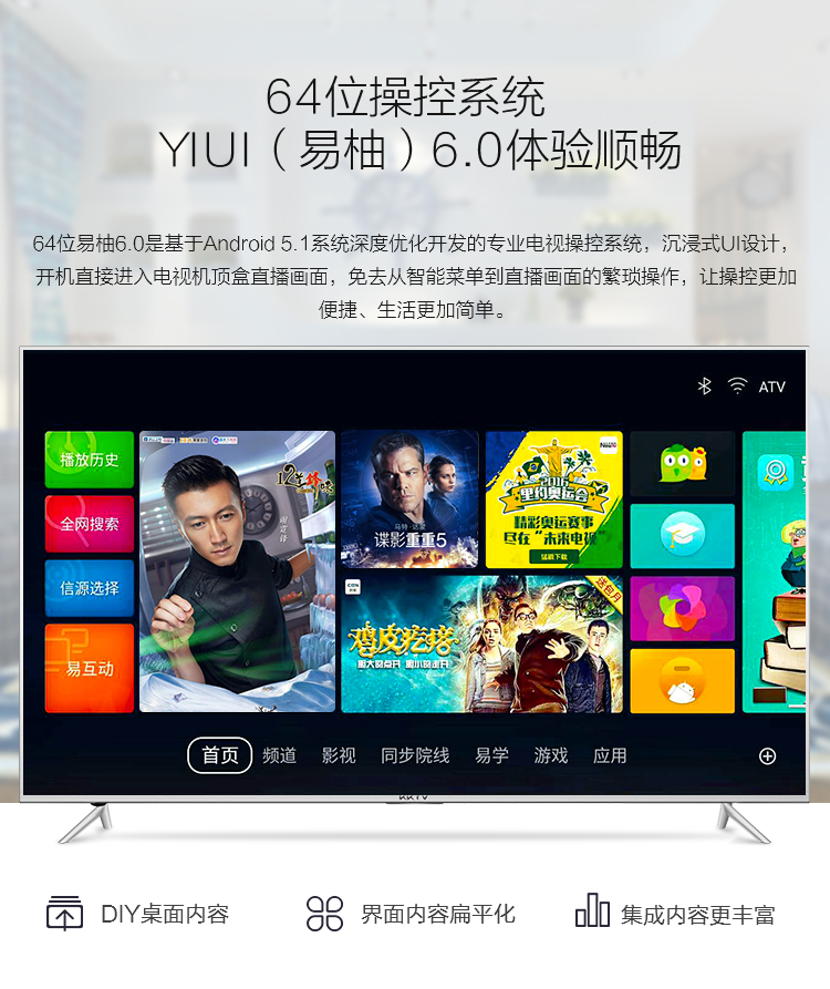 KKTV U65Max 康佳65英寸4K超高清HDR MEMC 36核64位安卓智能WIFI平板液晶（金属尊贵版）！