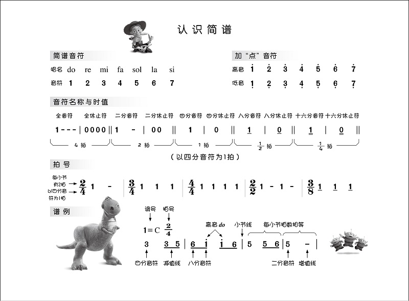 儿童专用简谱玩具总动员3迪士尼音乐世界丛书系列