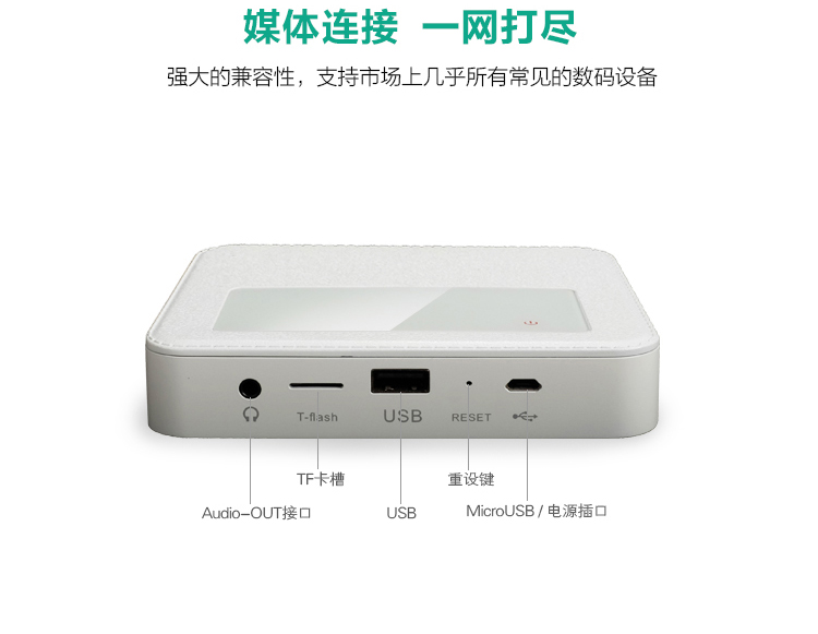 海微（Haiway)便携式微型投影仪H3000白色小型迷你手机投影高清1080p智能