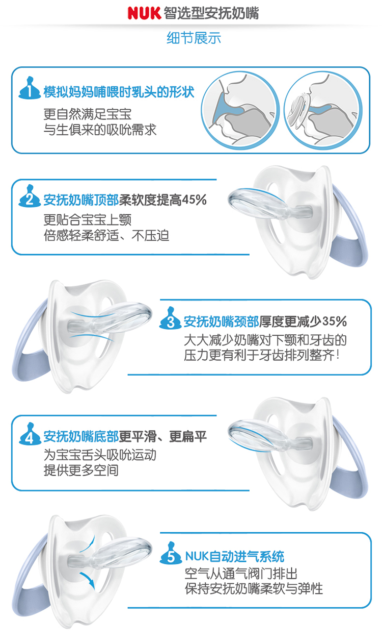 NUK智选型安抚奶嘴（0-6个月）