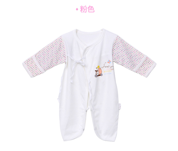 香港亿婴儿 婴儿偏襟连体衣 Y2018 黄色 59cm（适用于0-3个月）