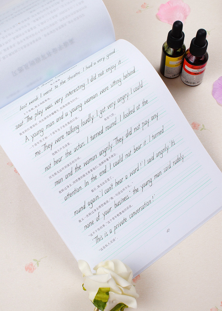 送纸 英语英文钢笔字帖写好写快系列3本 圆体