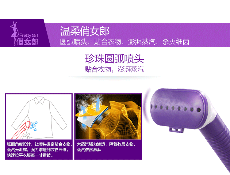 贝尔莱德(SALAV) 变频蒸汽挂烫机D16 白紫