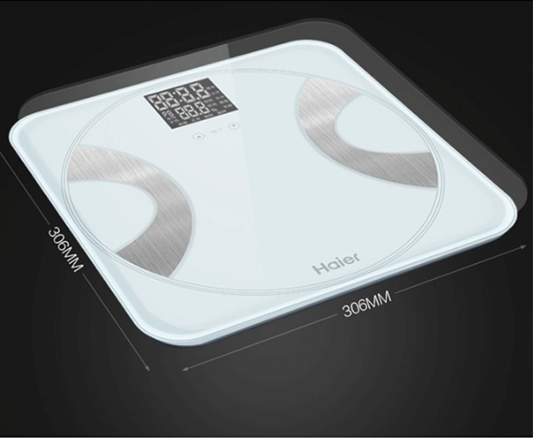海尔(Haier)电子秤 TZC07-00 体重秤家用健康精准体脂秤人体秤测脂肪减肥秤 电池款 白色