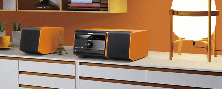 雅马哈(YAMAHA) MCR-B020 迷你音响 CD播放机音箱组合套装 蓝牙/USB/FM 橙色