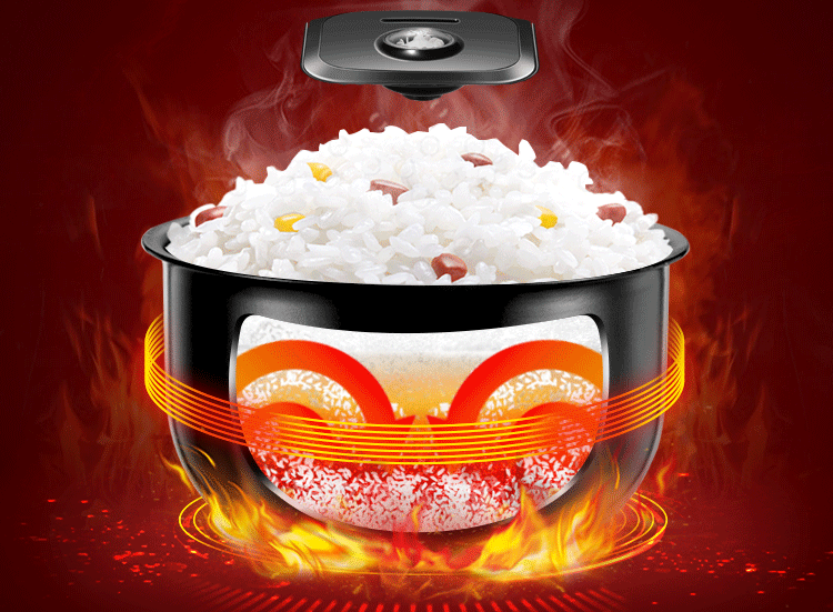 美的midea电饭煲4l家用电饭锅气动涡轮防溢圆灶釜内胆mbwrs4078