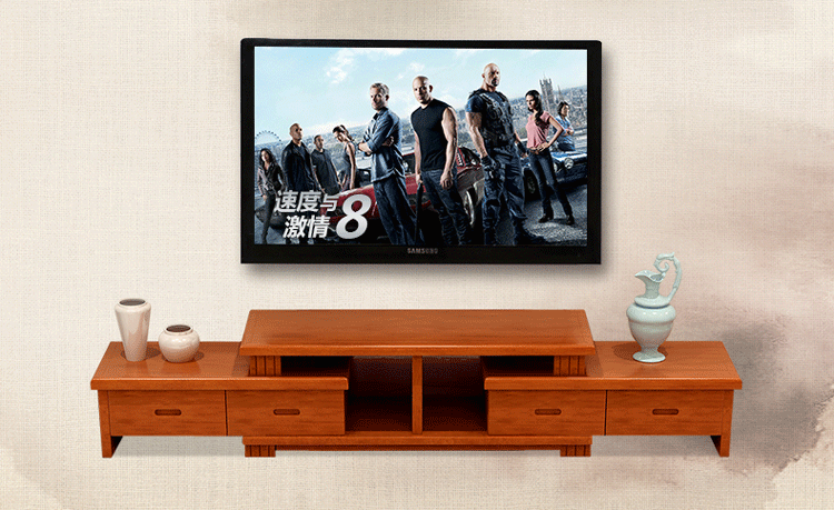 组合电视柜 影视柜矮柜电视机柜子卧室地柜可伸缩抽拉大小户型背景墙