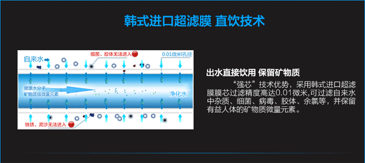 家用反渗透净水器厨下式 净水机 直饮机
