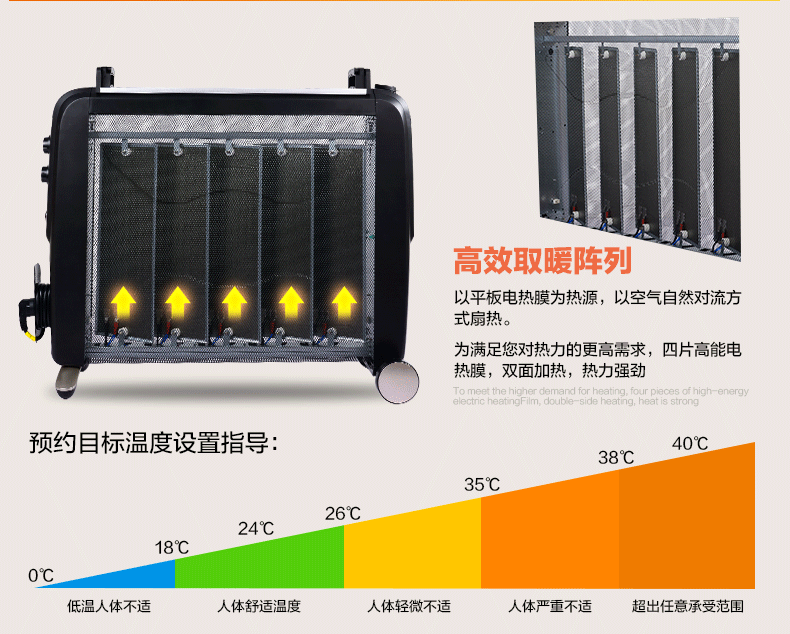 格力(gree)ndyc-25c-wg 电暖器家用支持倾倒断电 取暖器电暖气黑色