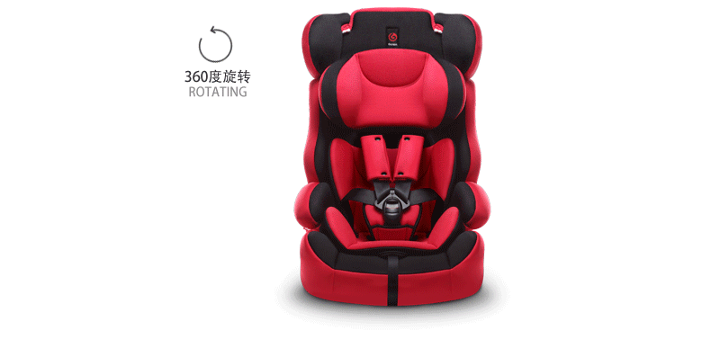 感恩旅行者儿童安全座椅婴儿宝宝汽车车载座椅9个月-12岁 3C认证 石榴红