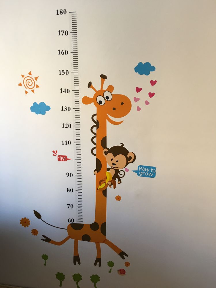 吉朵芸大号墙贴长颈鹿身高贴幼儿园量身高墙贴