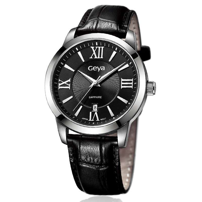 格雅geya情侣款手表黑盘男表go6175gwk