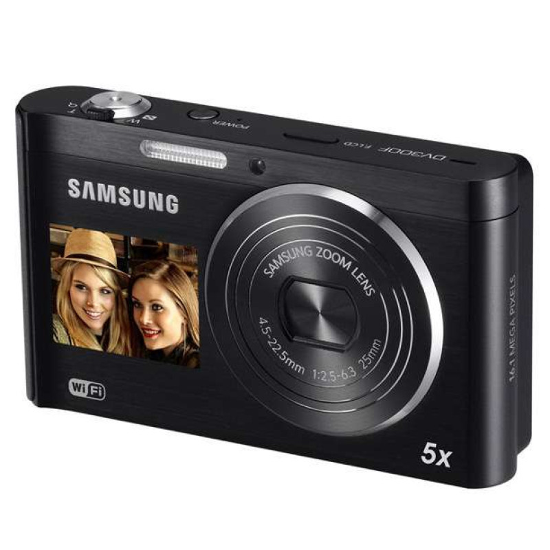 三星数码相机dv300f(黑) 4g卡  1元购包/带wifi双屏自拍神器,摄影界