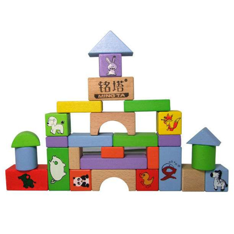 铭塔50粒动物积木a8039