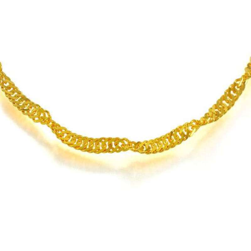 周生生 黄金(足金)侧身波浪项链 40厘米 09240n (4.0克)