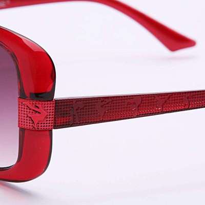 海豚(porpoise) po2220-3 时尚经典太阳眼镜(酒红渐变镜片红色镜架)