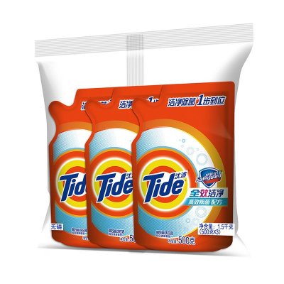 汰渍全效洁净舒肤佳洗衣液500克3连包