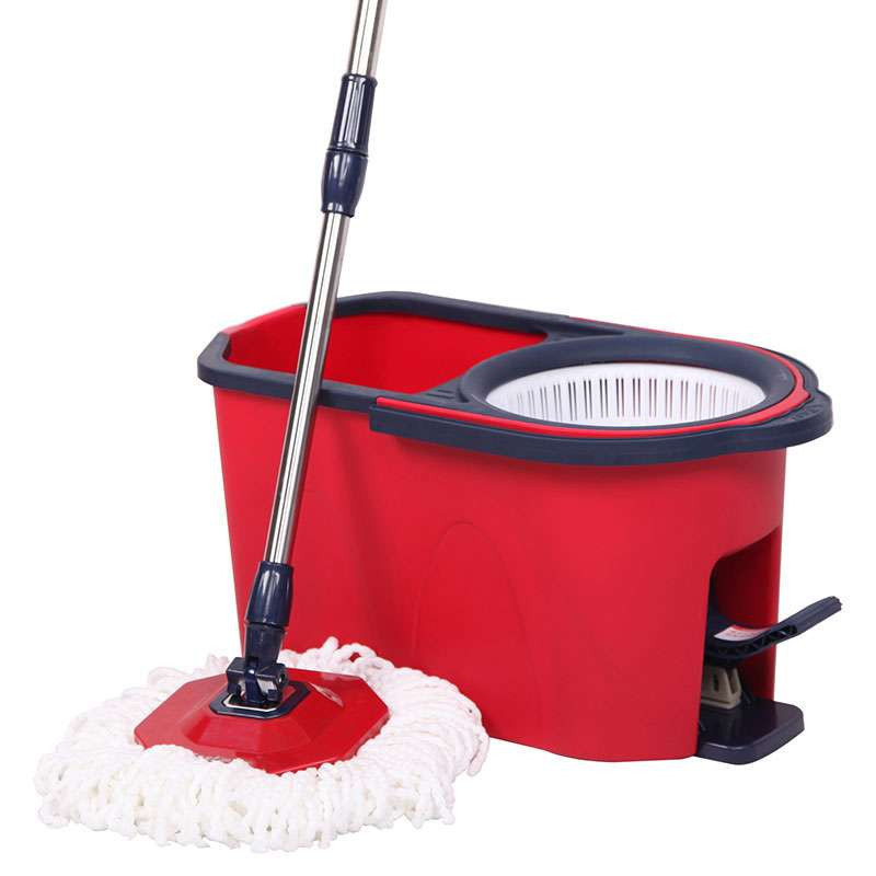 伊司达脚踩双驱清洗甩干拖把 升级版 红色 es1218