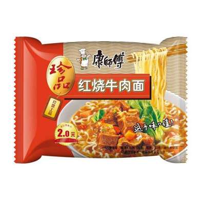 康师傅珍品袋红烧牛肉五连包(整箱)