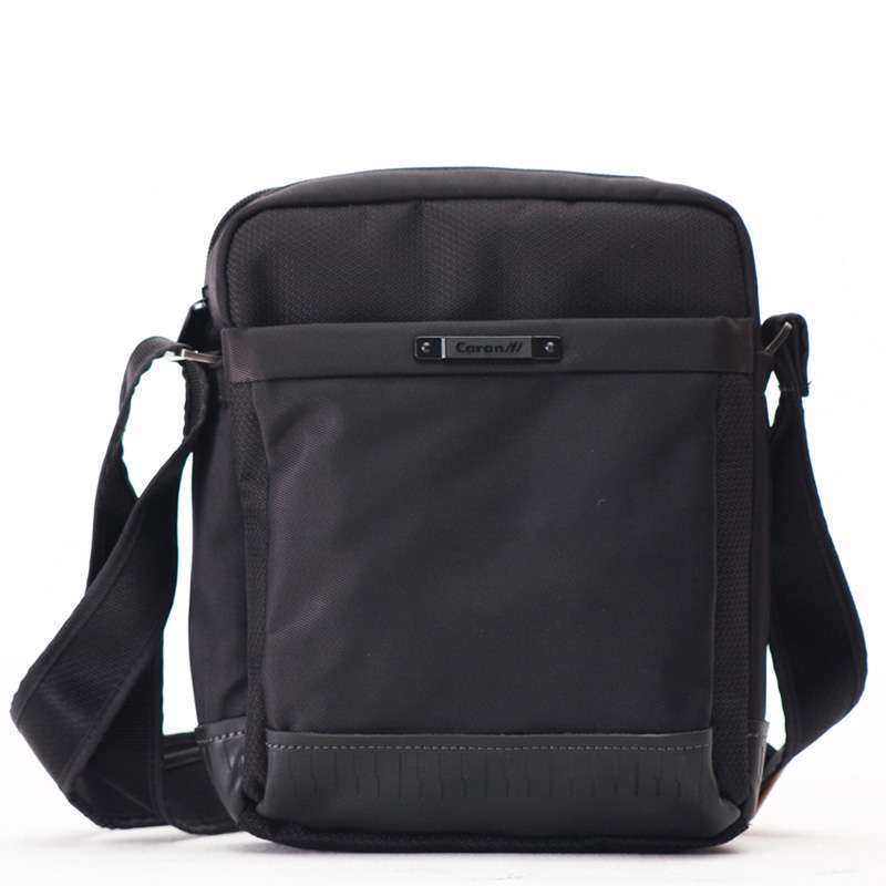 carany卡拉羊肖邦系列商务男士单肩包斜跨包c49574黑色