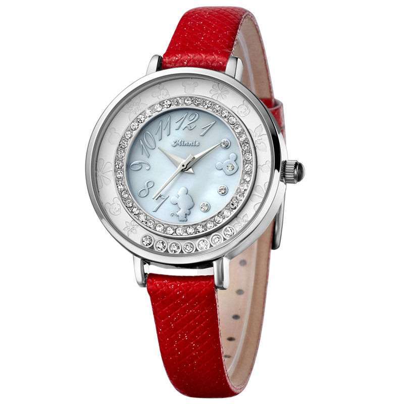 迪士尼mickey米奇红色手表欧式镶钻dc-51022r